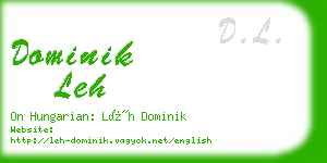 dominik leh business card